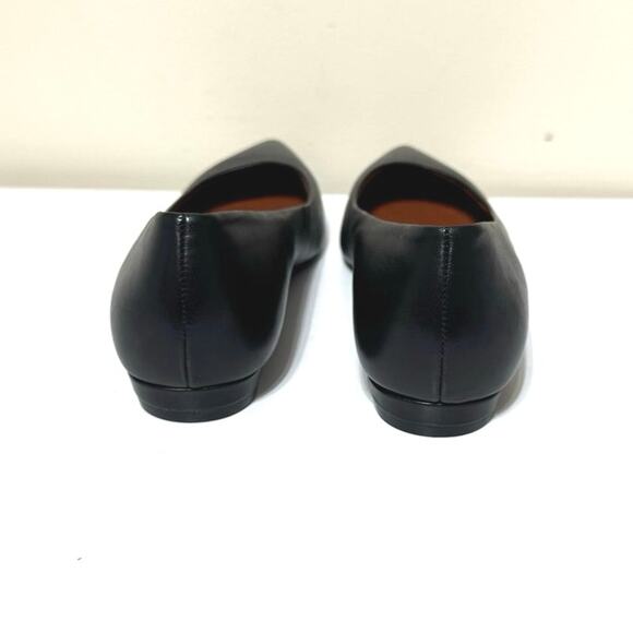 Vionic Women’s Lena Black Leather Pointed Toe Slip One Ballet Flat Shoes Size 7 - Picture 4 of 13
